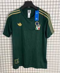 (S-4XL) 26-27 Special Edition Italy Green Jacquard Thailand Soccer Jersey AAA-0009