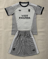 26-27 Lotus Flower Style Aston Villa Goalkeeper Gray Soccer Uniform-AY