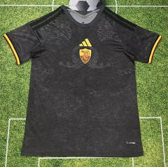 (S-4XL) 26-27 Roma 2nd Away Black Thailand Soccer Jersey AAA-2315