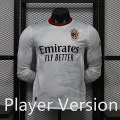 (S-3XL) Player Version 26-27 AC Milan Away White LS Thailand Soccer Jersey AAA-888