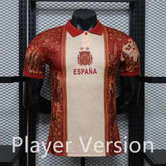 Player Version 26-27 Special Version Spain Red&Apricot Thailand Soccer Jersey AAA-888