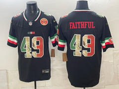 (Logo7) San Francisco 49ers 3 Generations Black #49 NFL Jersey-0840