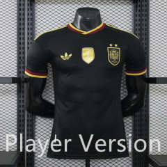With Patch (S-3XL) Player Version 2 Stars 26-27 Special Version Spain Black Thailand Soccer Jersey AAA-888