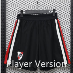 (S-3XL)26-27 Player Version River Plate Home Black Thailand Soccer Shorts-888