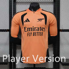 (S-3XL) Player Version 26-27 Arsenal Orange LS Thailand Soccer Tracksuit Top-888