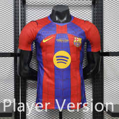 Player Version 26-27 Spider-Man Version Barcelona Red&Blue Thailand Soccer Jersey AAA-888
