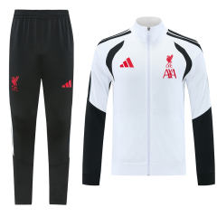 26-27 Liverpool White Thailand Soccer Jacket Uniform-LH