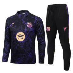 26-27 Barcelona Black&Purple  Thailand Soccer Tracksuit-815