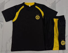 26-27 Borussia Dortmund Black Short-sleeved Thailand Soccer Tracksuit -815