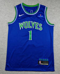 2027 Minnesota Timberwolves Blue #1 NBA Jersey-1380