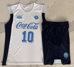 26-27 Napoli White Thailand Soccer Vest Tracksuit-815
