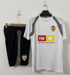 (S-3XL) 26-27 Valencia White Thailand Training Soccer Uniform-2483