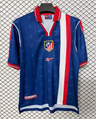 Retro Version 99-00 Atletico Madrid Cyan Thailand Soccer Jersey AAA-2044
