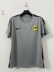 (S-3XL) 26-27 Al Ittihad Saudi Grey Thailand Training Soccer Jersey AAA-2483
