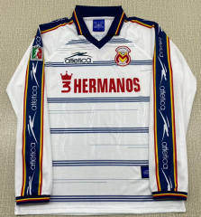 (S-3XL) Retro Version 99-00 Monarcas Morelia Away White LS Thailand Soccer Jersey AAA-6895