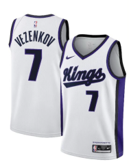 Sacramento Kings White #7 NBA Jersey
