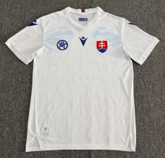 (S-4XL) 26-27 Slovakia Away White Thailand Soccer Jersey AAA-8025