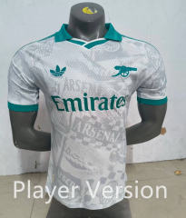 Player Version 27-28 Arsenal Away White&Green Thailand Soccer Jersey AAA-1047
