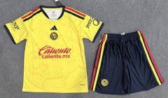 26-27 Club America Home Yellow Soccer Uniform-6748