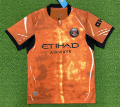 (S-4XL) 26-27 Embroidered Version Manchester City Third Orange Thailand Soccer Jersey AAA-0009