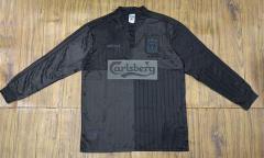 Retro Version 95-96 Liverpool 2nd Away Black LS Thailand Soccer Jersey AAA-6157