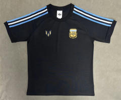 (S-4XL) 26-27 Special Version Argentina Black Thailand Soccer Jersey AAA-2633