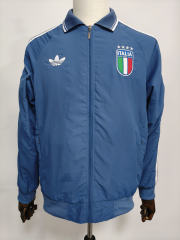 26-27 Italy Light Blue Single-sided Embroidered Thailand Soccer Trench Coat-0255