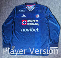 (S-4XL) Player Version 26-27 Cruz Azul 2nd Away Blue LS Thailand Soccer Jersey AAA-5492