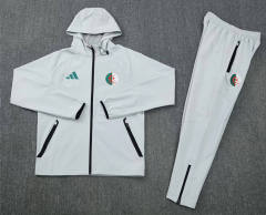 26-27 Algeria Grey&White Thailand Soccer Coat Uniform-2315