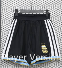 (S-3XL) Player Version 26-27 Argentina Black Thailand Soccer Shorts-888