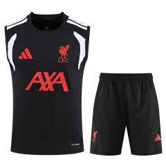 26-27 Liverpool Black Thailand Training Soccer Vest Uniform-418