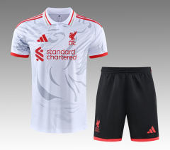 26-27 Liverpool White&Grey Thailand Training Soccer Uniform-418