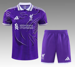 26-27 Liverpool Purple Thailand Training Soccer Uniform-418