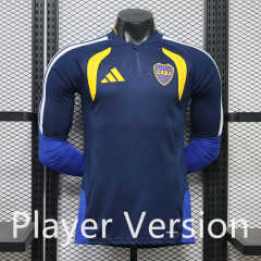 (S-3XL) Player Version 26-27 Boca Juniors Blue LS Thailand Soccer Tracksuit Top-888