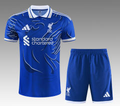 26-27 Liverpool Blue Thailand Training Soccer Uniform-418