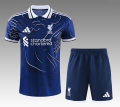 26-27 Liverpool Cyan Thailand Training Soccer Uniform-418