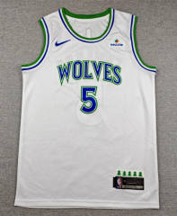 2027 Minnesota Timberwolves White #5 NBA Jersey-1380