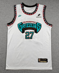 Memphis Grizzlies White #27 NBA Jersey-1380