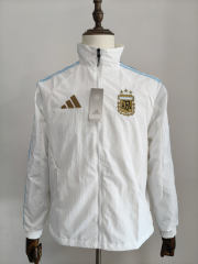 26-27 Argentina White Thailand Soccer Trench Coat-0255