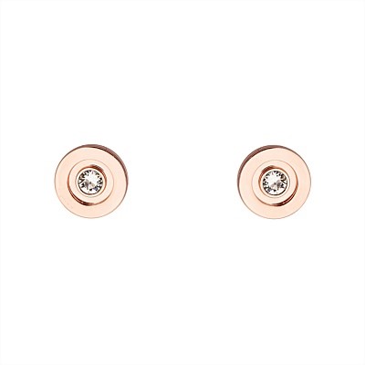 ROSEGOLD COLOR CUMULUS STUD EARRING玫瑰金圆形镶钻耳钉