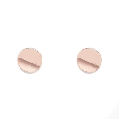 ROSEGOLD COLOR WAVER STUD EARRING