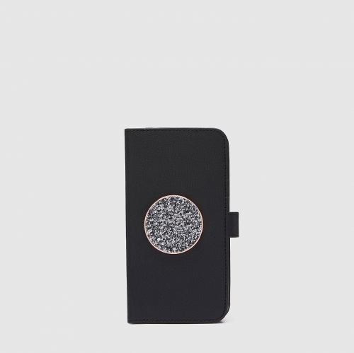 IPHONE 11 BLISS BLACK ROSEGOLD SPARKS LOGO PHONE CASE珠片五金11中号