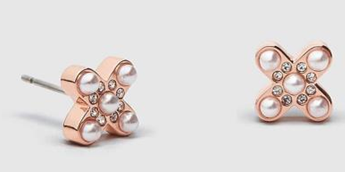 DAYDREAM PEARL STUD EARRINGS ROSEGOLD珍珠X耳钉