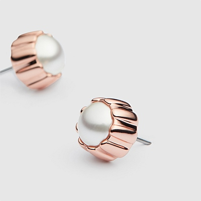 LA-LA STUD EARRINGS ROSEGOLD PEARL珍珠LALA耳钉