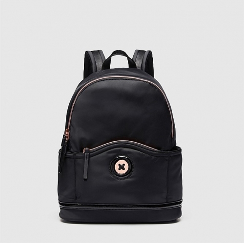 BLACK ROSE GOLD MIM MAZING ZIP BACKPACK穿皮绳双肩书包