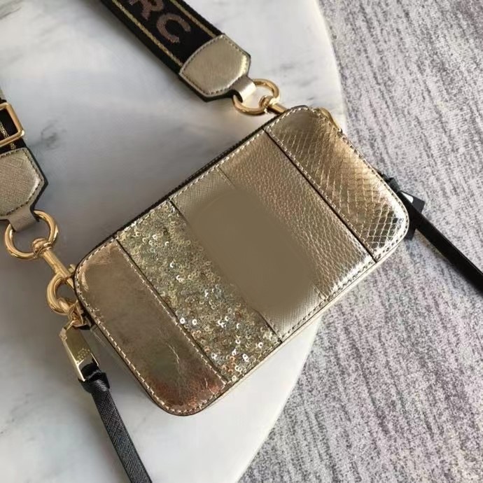 THE NEW PATCHWORK THE SNAPSHOT BAG GOLD COLOR