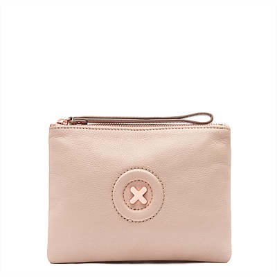 SALE DAYDREAM PANCAKE ROSEGOLD LOGO MEDIUM POUCH 20 X 15 CM饼色皮X大反袋