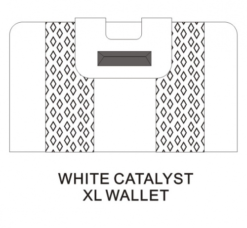 SALE WHITE LEATHER CATALYST XL WALLET白色打孔大钱包