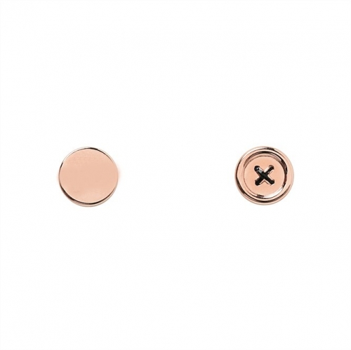 FASHION ROSEGOLD COLOR BUTTON SHAPE STUD EARRING玫瑰金纽扣耳钉