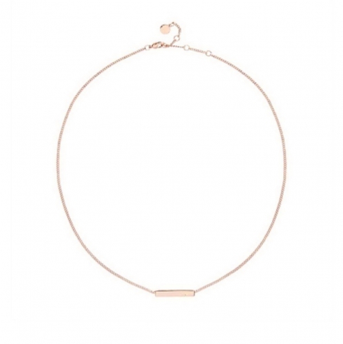 INVITATION ROSEGOLD COLOR NECKLACE玫瑰金长方体项链